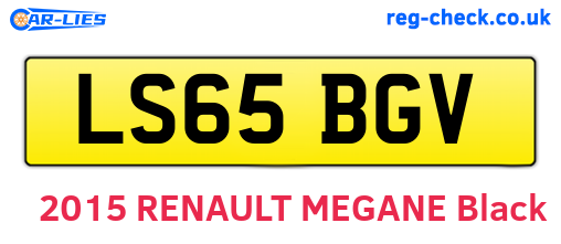 LS65BGV are the vehicle registration plates.