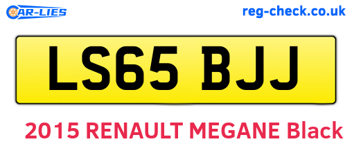 LS65BJJ are the vehicle registration plates.