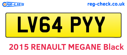 LV64PYY are the vehicle registration plates.