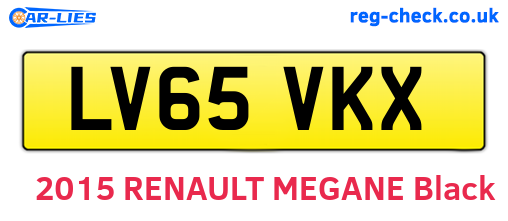 LV65VKX are the vehicle registration plates.
