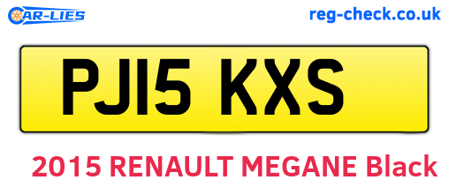 PJ15KXS are the vehicle registration plates.