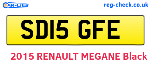 SD15GFE are the vehicle registration plates.