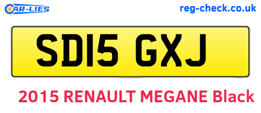 SD15GXJ are the vehicle registration plates.