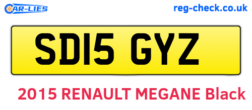 SD15GYZ are the vehicle registration plates.