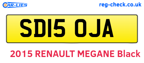 SD15OJA are the vehicle registration plates.