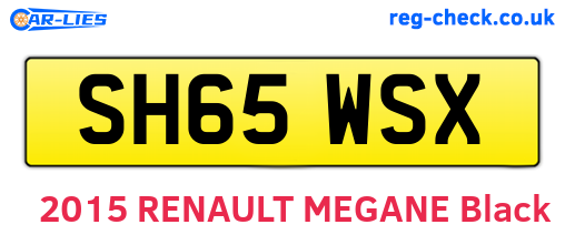 SH65WSX are the vehicle registration plates.