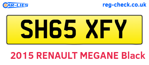 SH65XFY are the vehicle registration plates.