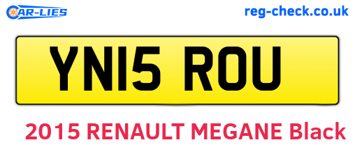 YN15ROU are the vehicle registration plates.