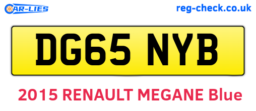 DG65NYB are the vehicle registration plates.