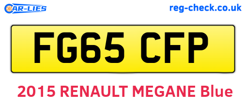 FG65CFP are the vehicle registration plates.