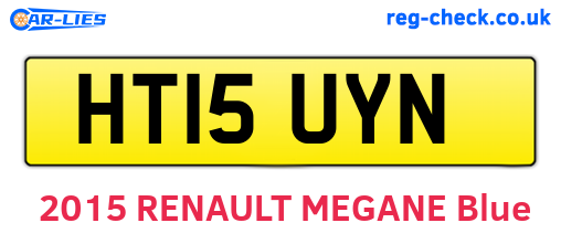 HT15UYN are the vehicle registration plates.
