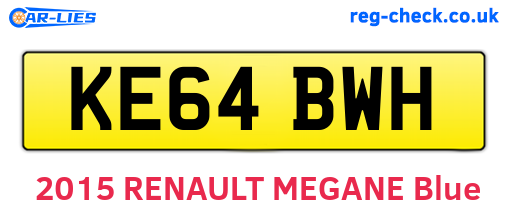 KE64BWH are the vehicle registration plates.
