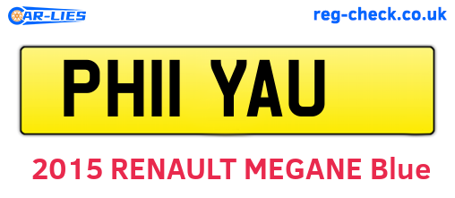 PH11YAU are the vehicle registration plates.