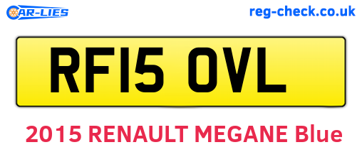 RF15OVL are the vehicle registration plates.