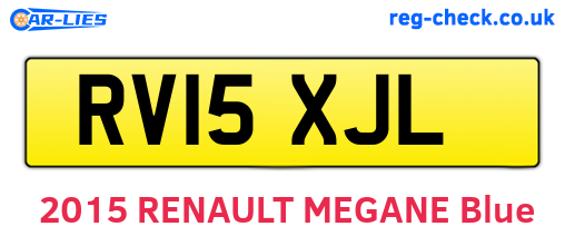 RV15XJL are the vehicle registration plates.