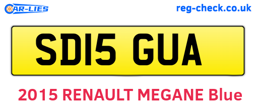 SD15GUA are the vehicle registration plates.