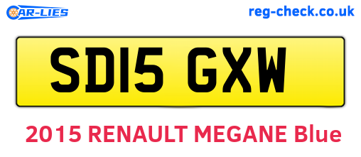 SD15GXW are the vehicle registration plates.