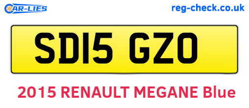 SD15GZO are the vehicle registration plates.