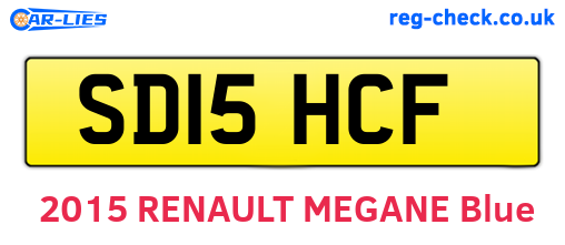 SD15HCF are the vehicle registration plates.