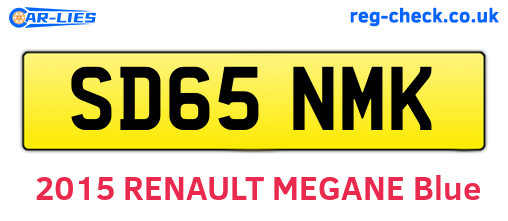 SD65NMK are the vehicle registration plates.