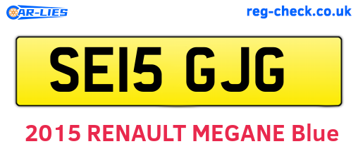 SE15GJG are the vehicle registration plates.