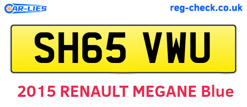 SH65VWU are the vehicle registration plates.