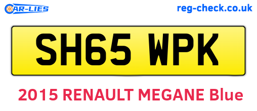 SH65WPK are the vehicle registration plates.