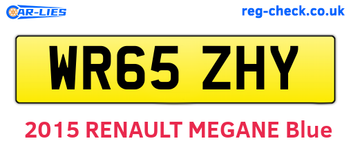 WR65ZHY are the vehicle registration plates.