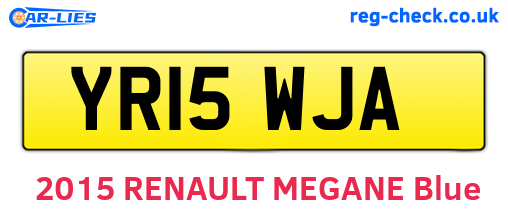 YR15WJA are the vehicle registration plates.