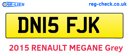 DN15FJK are the vehicle registration plates.