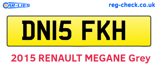 DN15FKH are the vehicle registration plates.