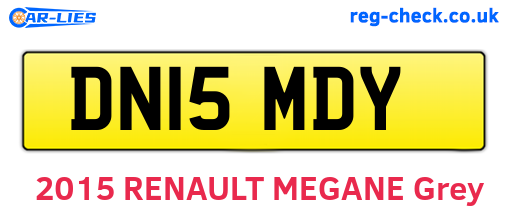 DN15MDY are the vehicle registration plates.
