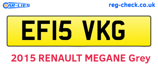 EF15VKG are the vehicle registration plates.
