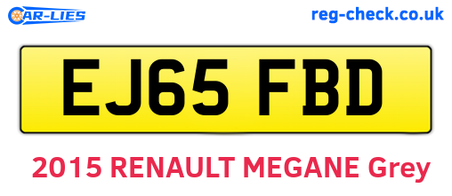 EJ65FBD are the vehicle registration plates.