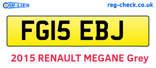 FG15EBJ are the vehicle registration plates.