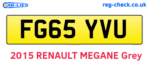 FG65YVU are the vehicle registration plates.