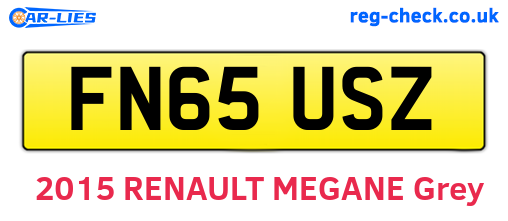 FN65USZ are the vehicle registration plates.