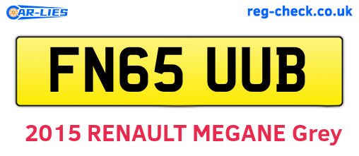 FN65UUB are the vehicle registration plates.