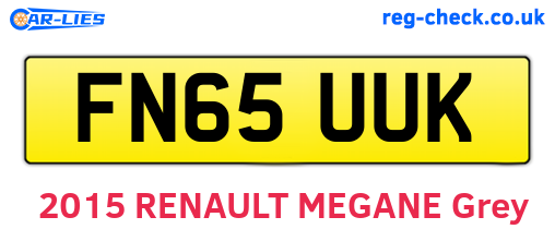 FN65UUK are the vehicle registration plates.