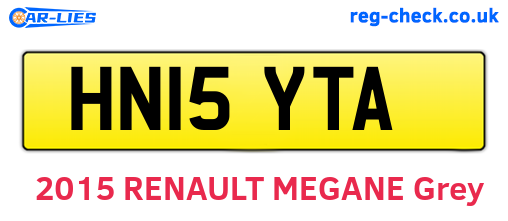 HN15YTA are the vehicle registration plates.