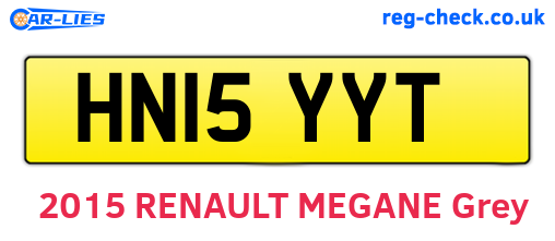 HN15YYT are the vehicle registration plates.