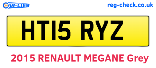 HT15RYZ are the vehicle registration plates.