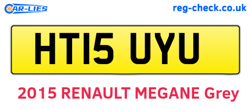 HT15UYU are the vehicle registration plates.
