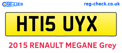 HT15UYX are the vehicle registration plates.