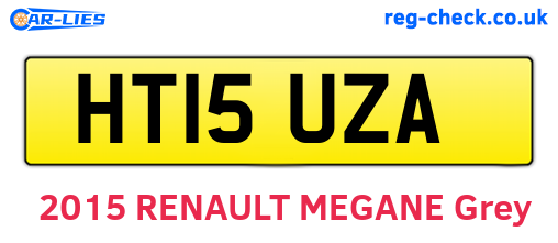 HT15UZA are the vehicle registration plates.