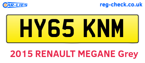 HY65KNM are the vehicle registration plates.
