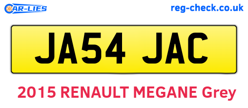 JA54JAC are the vehicle registration plates.