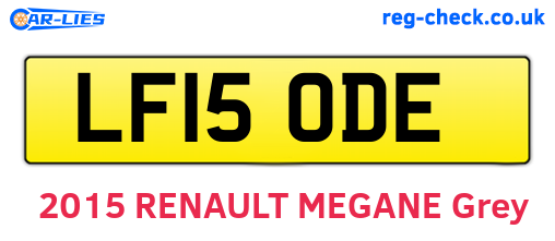 LF15ODE are the vehicle registration plates.