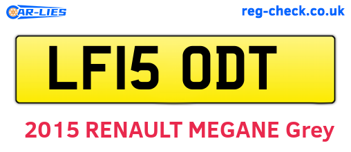 LF15ODT are the vehicle registration plates.
