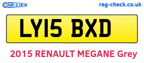 LY15BXD are the vehicle registration plates.